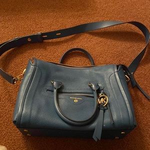 Michael Kors Blue Medium/Large Handbag with Shoulder Strap